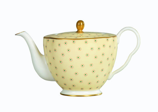 Polka Dot Yellow TeaPot